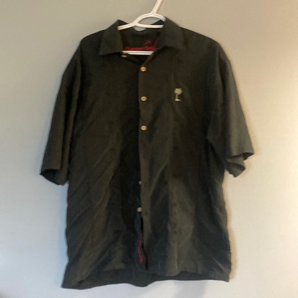 Bamboo Cay black short sleeve shirt - Picture 1 of 5